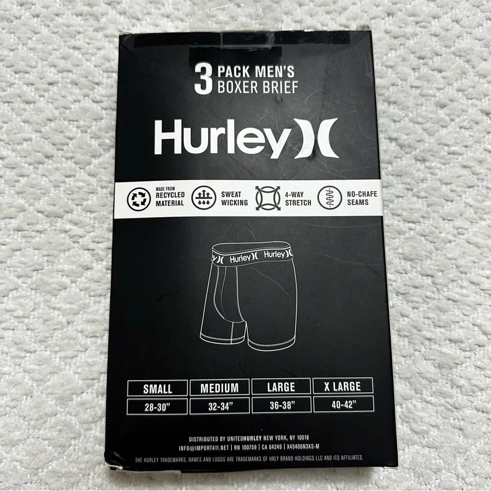 NIB Hurley Regrind Boxer Briefs Men’s Size XL